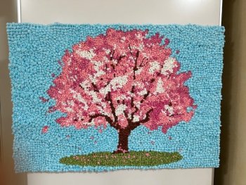 デイケア ほぉぷ 4月 お花紙作品